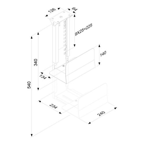 NEOMOUNTS CPU-D200BLACK Support pour ordinateur – max 30 kg – universel