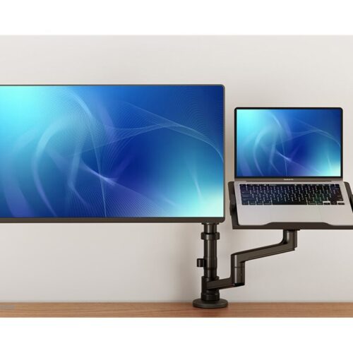 NEOMOUNTS DS20-425BL2 Support décran à fixer avec support pour ordinateur portable 17-27p – économie despace