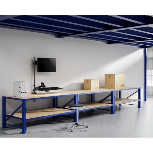 NEOMOUNTS DS90-325BL1 Station de travail assis-debout pour bureau 17-32p – ressort à gaz