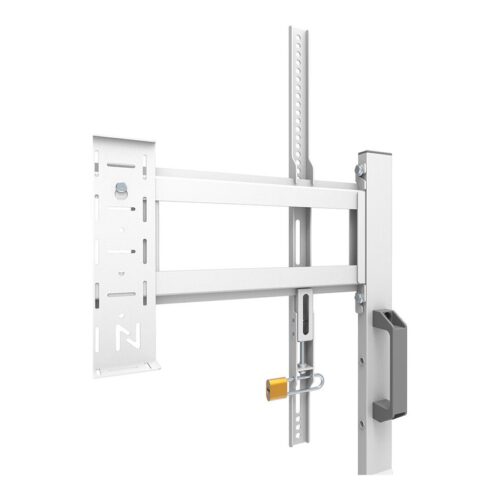 NEOMOUNTS FL50-525WH1 Support au sol mobile pour écran 55-86p – étagère multimédia incluse – installation rapide – TÜV