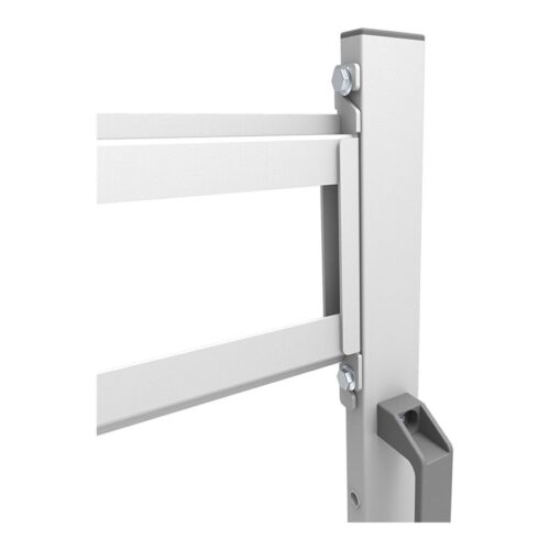NEOMOUNTS FL50-525WH1 Support au sol mobile pour écran 55-86p – étagère multimédia incluse – installation rapide – TÜV