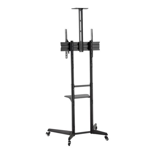 NEOMOUNTS FL50-550BL1 Support au sol mobile pour écran 37-70p – étagère multimédia et support caméra inclus