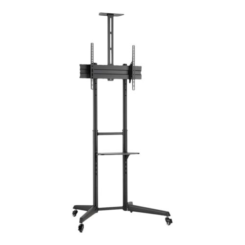 NEOMOUNTS FL50-550BL1 Support au sol mobile pour écran 37-70p – étagère multimédia et support caméra inclus