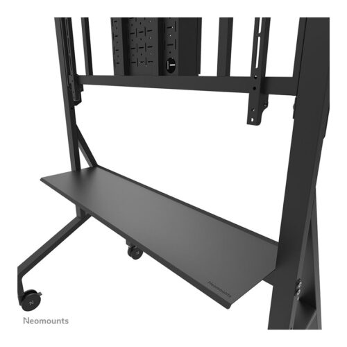 NEOMOUNTS FL50-575BL1 Support au sol mobile pour écran 65-110p – étagère multimédia incluse – installation rapide – TÜV