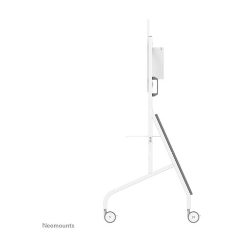 NEOMOUNTS FL50-575WH1 Support au sol mobile pour écran 65-110p – étagère multimédia incluse – installation rapide – TÜV