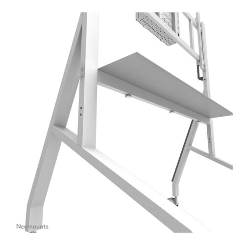 NEOMOUNTS FL50-575WH1 Support au sol mobile pour écran 65-110p – étagère multimédia incluse – installation rapide – TÜV