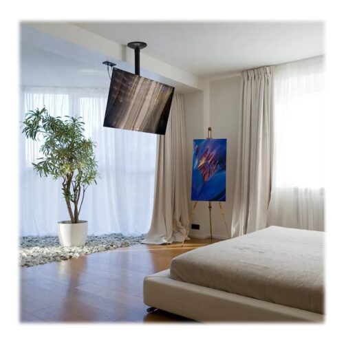 NEOMOUNTS FPMA-C060BLACK Support de plafond pour écran de 10-40p – h 60-85 cm