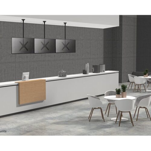 NEOMOUNTS FPMA-C340BLACK Support de plafond pour écran de 32-75p – h 106-156 cm