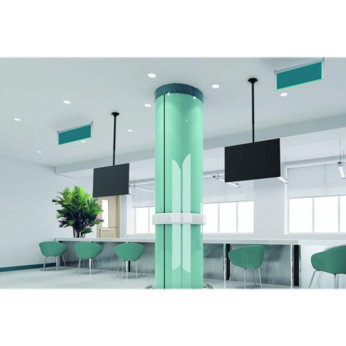 NEOMOUNTS FPMA-C340BLACK Support de plafond pour écran de 32-75p – h 106-156 cm