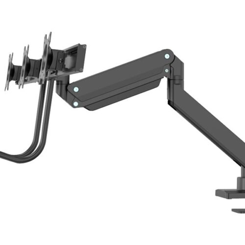 NEOMOUNTS NM-D775DX3BLACK Support décran à fixer 17-27p – ressort à gaz – Topfix – arrêt 180
