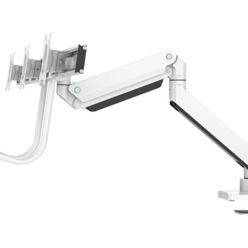 NEOMOUNTS NM-D775DX3WHITE Support décran à fixer 17-27p – ressort à gaz – Topfix – arrêt 180