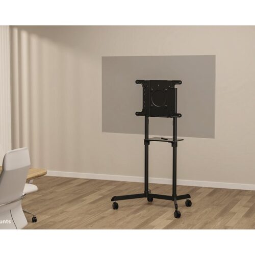 NEOMOUNTS NS-M1250BLACK Support au sol pour écran 37-70p – rotatif – étagère multimédia incluse