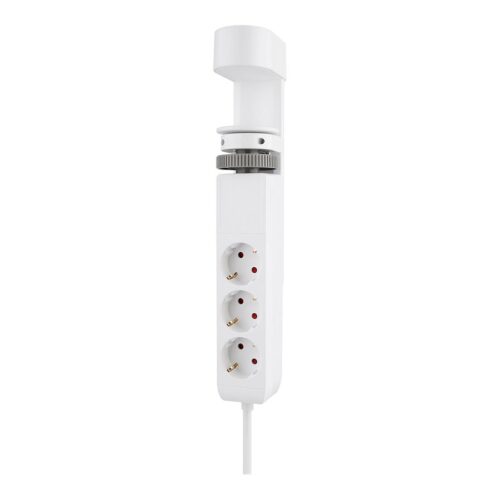 NEOMOUNTS VOLT Desk Clamp socket with Quick-charge USB Ports clamp 0-50mm 3x type-F 230V 1x USB-A 18W 2x USB-C 20W