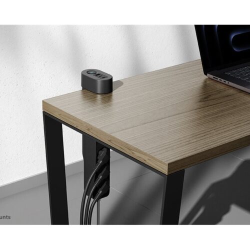 NEOMOUNTS VOLT Desk Clamp socket with Quick-charge USB Ports clamp 0-50mm 3x type-F 230V 1x USB-A 18W 2x USB-C 20W