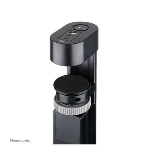 NEOMOUNTS VOLT Desk Clamp socket with Quick-charge USB Ports clamp 0-50mm 3x type-F 230V 1x USB-A 18W 2x USB-C 20W