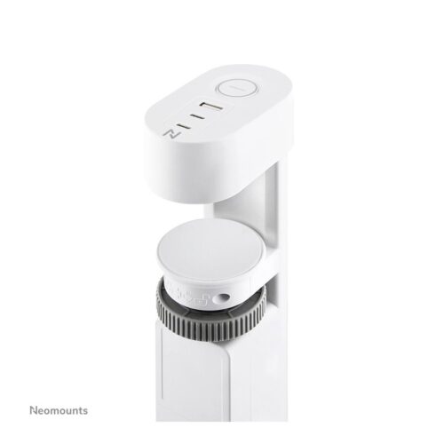 NEOMOUNTS VOLT Desk Clamp socket with Quick-charge USB Ports clamp 0-50mm 3x type-F 230V 1x USB-A 18W 2x USB-C 20W