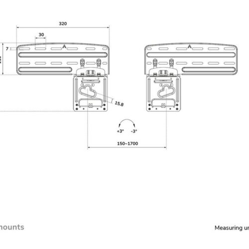 NEOMOUNTS WL30-265BL1 Support pour écran mural 43-85p écrans Samsung – ultra-plat