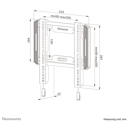 NEOMOUNTS WL30-550BL12 Support pour écran mural 24-65p – ultra-plat – installation facile