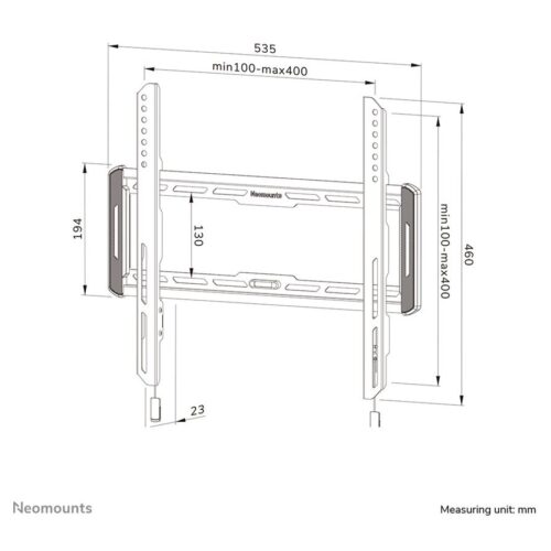 NEOMOUNTS WL30-550BL14 Support pour écran mural 32-75p – ultra-plat – installation facile