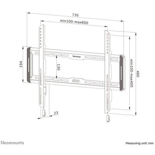 NEOMOUNTS WL30-550BL16 Support pour écran mural 42-86p – ultra-plat – installation facile