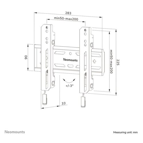 NEOMOUNTS WL30S-850BL12 Support pour écran mural 24-65p – fixe – verrouillable – installation rapide