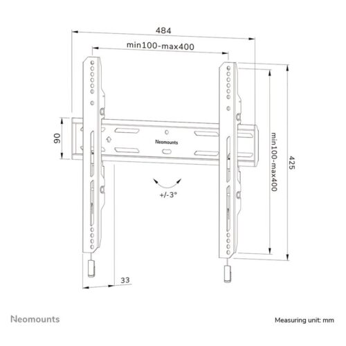 NEOMOUNTS WL30S-850BL14 Support pour écran mural 32-75p – fixe – verrouillable – installation rapide