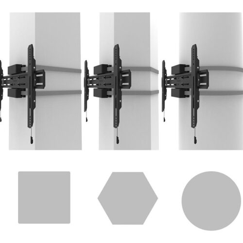 NEOMOUNTS WL30S-910BL16 Support de pilier pour écran 40-75p – fixe – verrouillable – diam. 25-100 cm – portrait