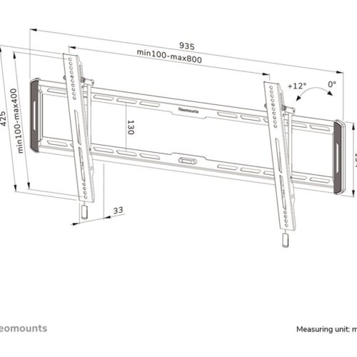 NEOMOUNTS WL35-550BL18 Support pour écran mural 43-86p – inclinable – installation facile