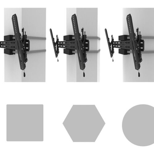 NEOMOUNTS WL35S-910BL16 Support de pilier pour écran 40-75p – inclinable – verrouillable – diam. 25-100 cm – portrait