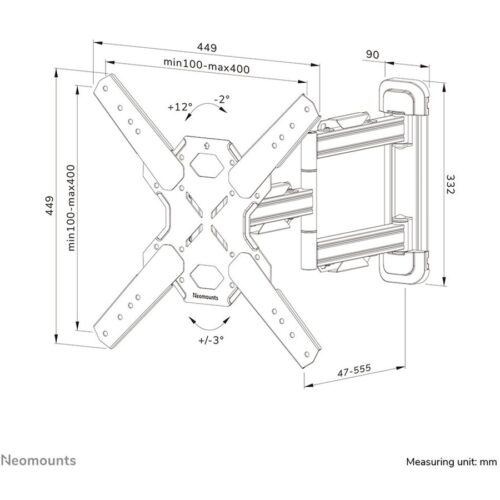 NEOMOUNTS WL40S-850BL14 Support pour écran mural 32-65p – orientable – installation rapide
