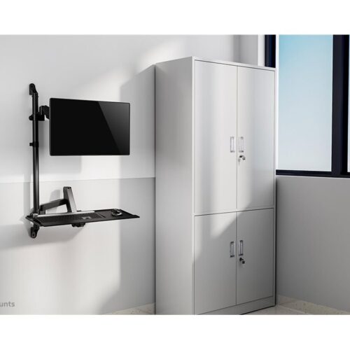 NEOMOUNTS WL90-325BL1 Station de travail assis-debout – mural – 17-32p – ressort à gaz