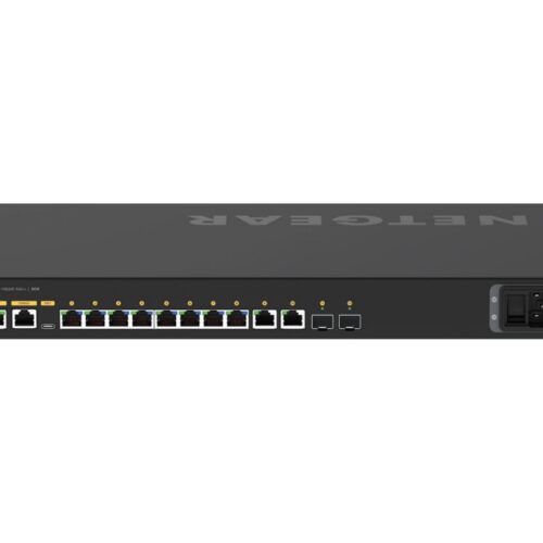 NETGEAR 12-Port AV Line M4250-10G2XF-PoE++ 8x1G Utra90 PoE++ 802.3bt 720W 2x1G 2xSFP+ Managed Switch