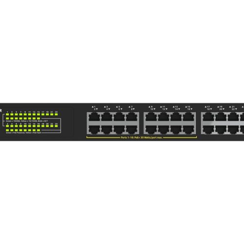 NETGEAR 24PT GIGE UNMANAGED SWITCH W/ POE+