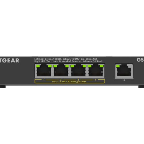 NETGEAR 5PT GE Unmanages Switch W/POE+ GS305P