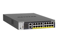 NETGEAR M4300 Managed Switch 16x10GBASE-T Copper Ports APS600W PSU for PoE Applications 500W PoE Budget All Ports PoE +