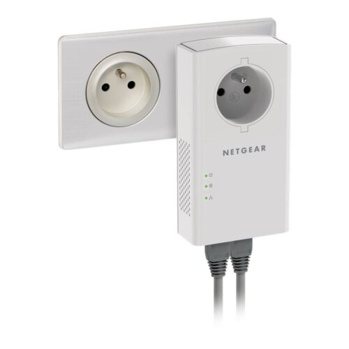NETGEAR Pack de 2 adaptateurs CPL Gigabit – AVEC PRISE INTEGREE