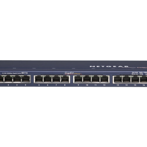 NETGEAR SWITCH 16 PORTS 10/100/1000 MBPS NON MANAGEABLE – NON RACKABLE