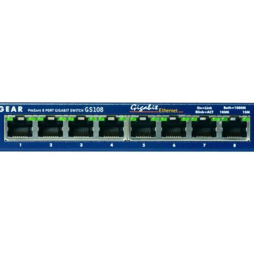 NETGEAR SWITCH 8 PORTS 10/100/1000 MBPS VERSION BOITIER METAL NON MANAGEABLE – NON RACKABLE