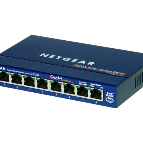 NETGEAR SWITCH 8 PORTS 10/100/1000 MBPS VERSION BOITIER METAL NON MANAGEABLE – NON RACKABLE
