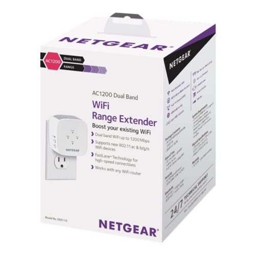 NETGEAR WiFi AC1200 WallPlug Range Extender EX6110