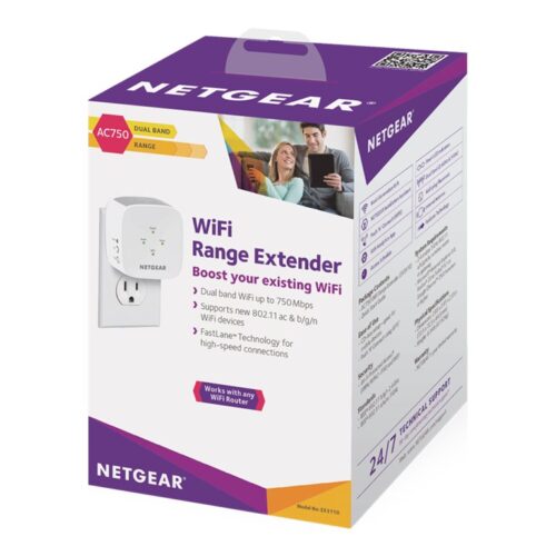 NETGEAR WiFi AC750 WallPlug Range Extender EX3110