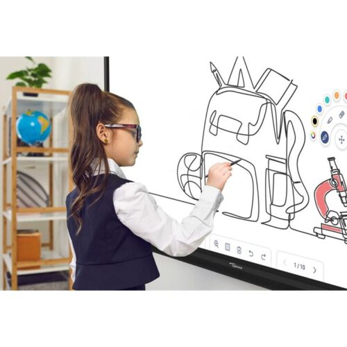 OPTOMA 3652RK ENI Monitor 65p 4K UHD 3840×2160 Multitouch 20pts 400cd/m2 4GB/32GB 6ms Angle Of Vision 178 Pen Holder Speakers