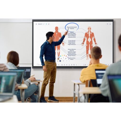 OPTOMA 5863RK 86p 400cd/m2 UHD Interactive 4K Multi-Touch-Display Android 13 Integrated Google Play Store