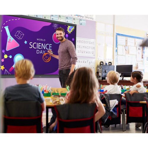 OPTOMA 5863RK 86p 400cd/m2 UHD Interactive 4K Multi-Touch-Display Android 13 Integrated Google Play Store