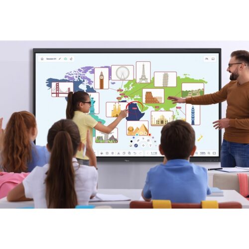 OPTOMA 5863RK 86p 400cd/m2 UHD Interactive 4K Multi-Touch-Display Android 13 Integrated Google Play Store