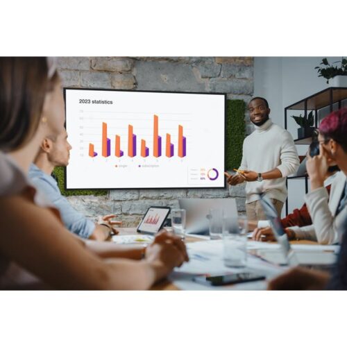 OPTOMA N3651K Écran LED 65″ – 4K UHD 24/7j – 4Go/32Go – 450cd/m² Android 11 – ans fil 2.4G/5G – 3H + USB2.0 – USB3.0 – USB-C