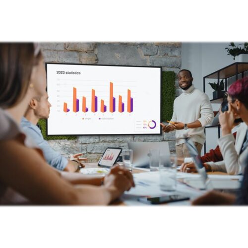 OPTOMA N3751K Écran LED 75″ – 4K UHD 24/7j – 4Go/32Go – 450cd/m² -sans fil 2.4G/5G – 3H + USB2.0 – USB3.0 – USB-C – RJ45 Android 11