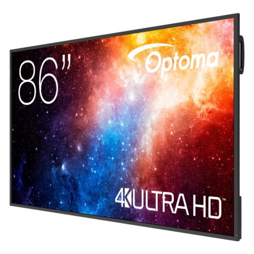 OPTOMA N3861K Écran LED 86″ – 4K UHD 24/7j – 4Go/32Go – 450cd/m²- sans fil 2.4G/5G – 3H + USB-C – RJ45 Android 11