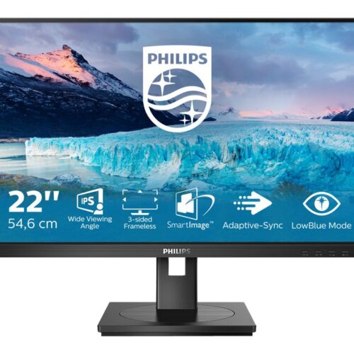PHILIPS 222S1AE/00 21.5p IPS WLED 1920×1080 16:9 250cd/m2 4ms 75Hz Low Blue Mode 1xHDMI1.4 DP1.2 VGA DVI