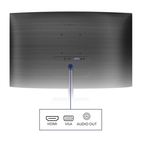 PHILIPS 241E1SCA Écran LED – incurvé – 24p – Full HD – 5 Hz – VA – 250 cd/m2 – 3000:1 – 4ms- VGA – HDMI- HP